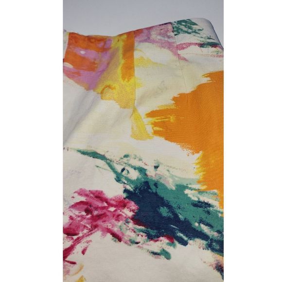 Kate Spade Saturday Watercolor High Waisted Shorts Size 8 - Picture 3 of 8